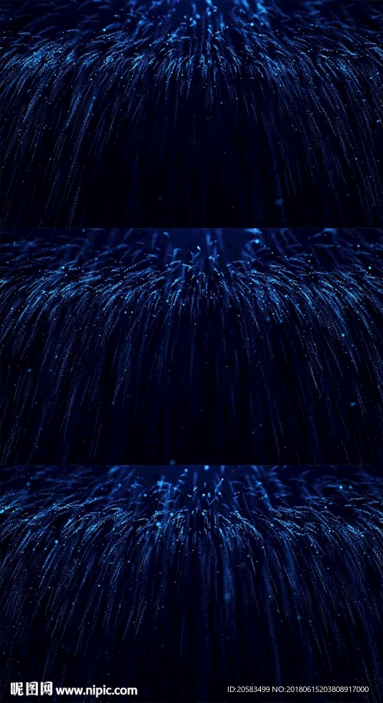 蓝色粒子瀑布背景视频
