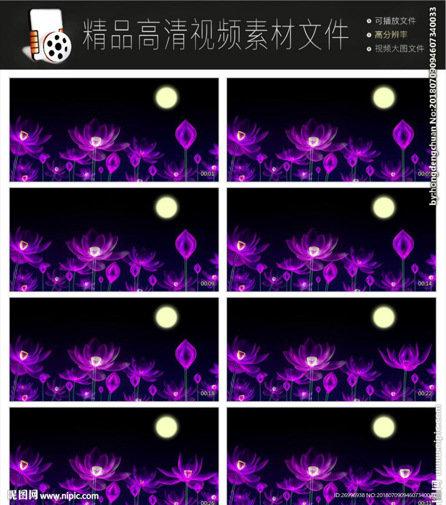 唯美浪漫迷幻歐式紫色花朵視頻