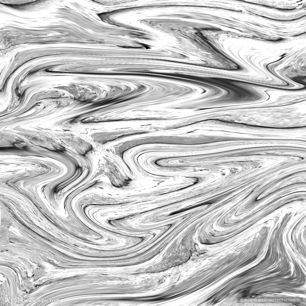 黑白抽象艺术水纹大理石纹理背景