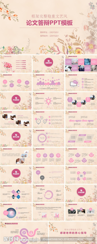 唯美清新 年度工作總結 PPT