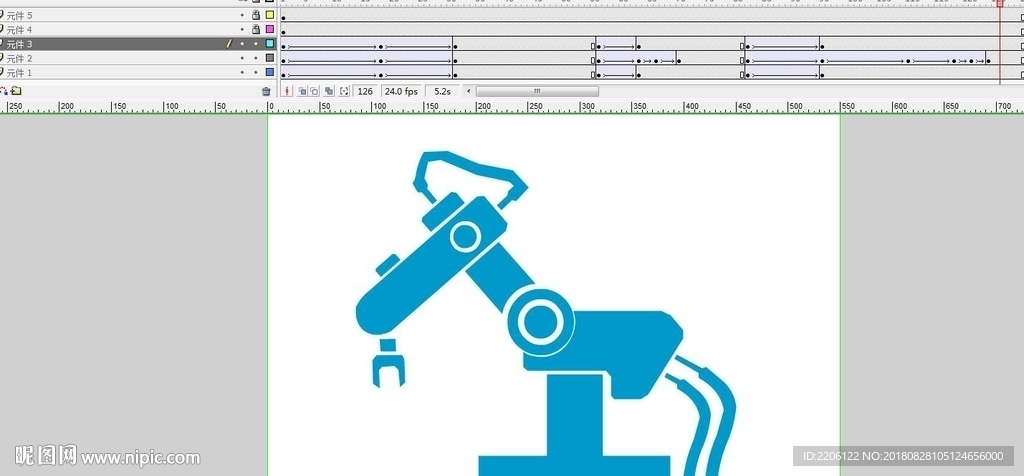 涂裝機(jī)器人工廠機(jī)器人動(dòng)畫5秒