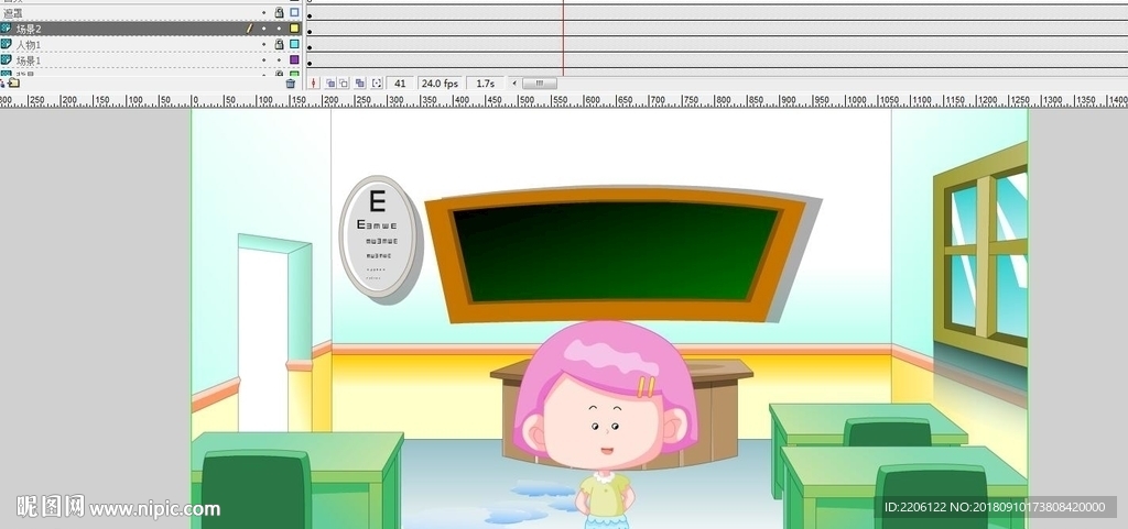 在教室里說話贊眼的小女孩