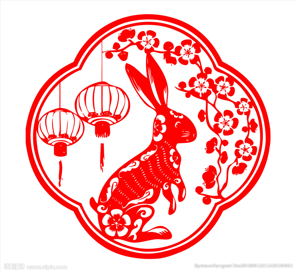剪纸 兔子设计图__传统文化_文化艺术_设计图库_昵图网nipic.com