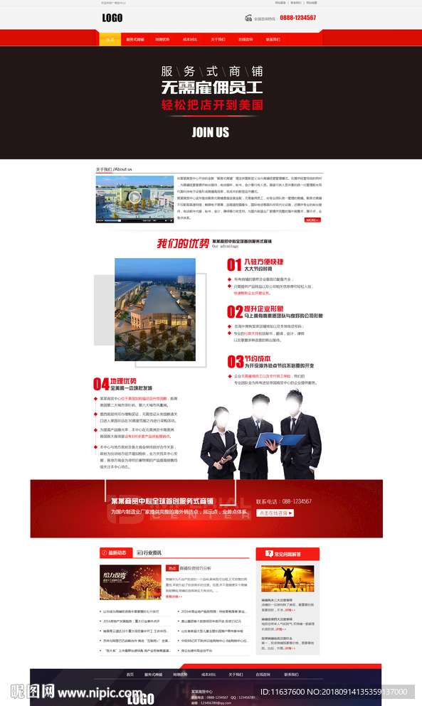 企業(yè)網(wǎng)站模板 房產(chǎn)商鋪網(wǎng)站圖