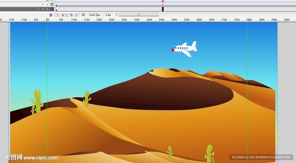 飞机在沙漠中飞过6秒动画
