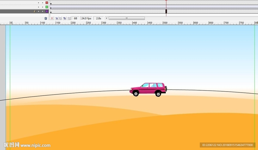 汽车在沙漠中形式6秒