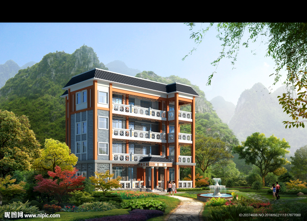 農(nóng)村別墅 別墅 建筑 藍天