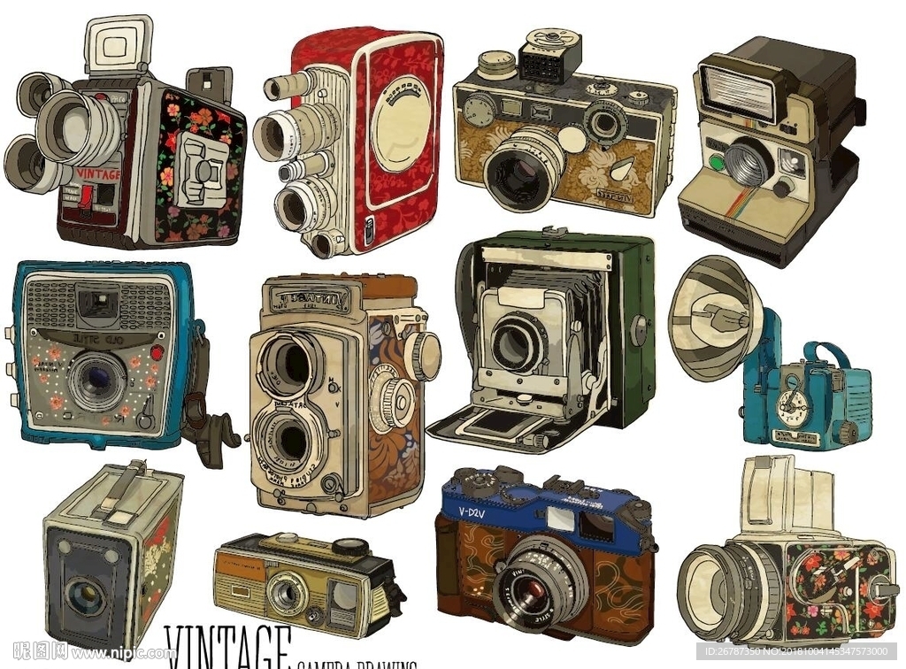 老式怀旧相机系列