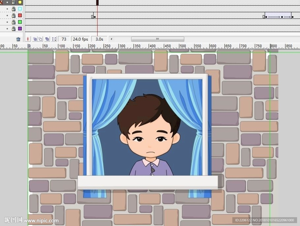 小孩從窗戶探出頭看6秒