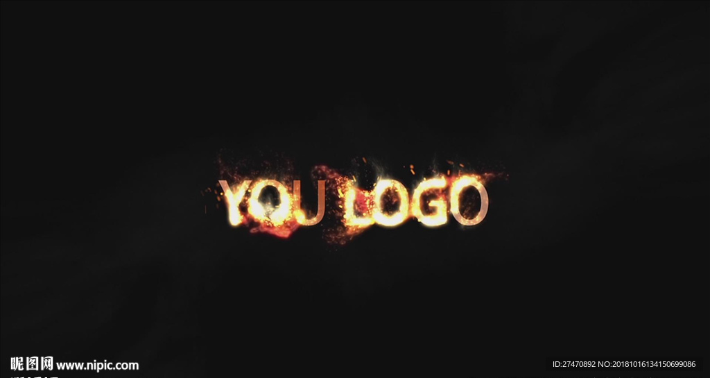 酷炫LOGO燃燒展示片頭AE模