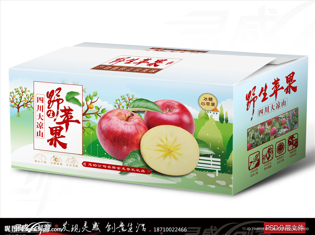 野生苹果 苹果包装 水果包装