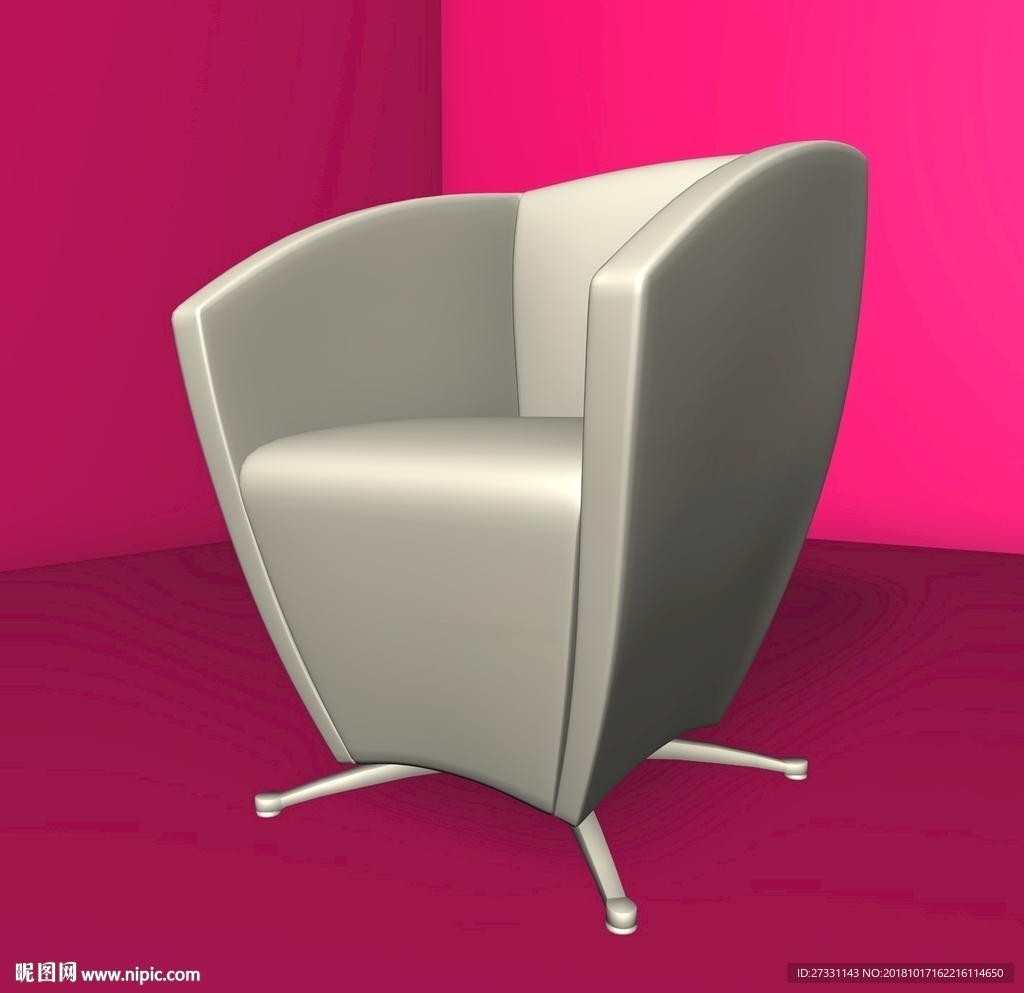 扶手椅模型 C4D模型 3D