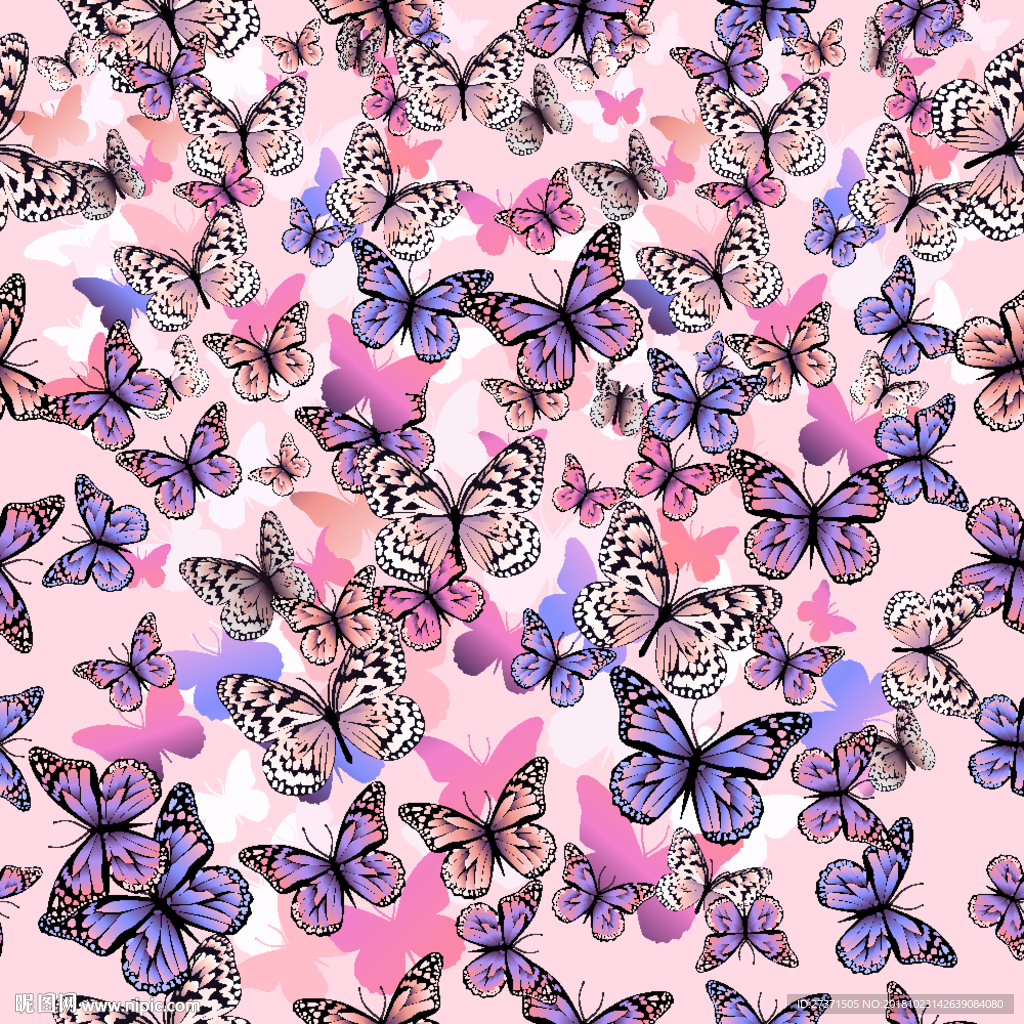 蝴蝶AI矢量图图片