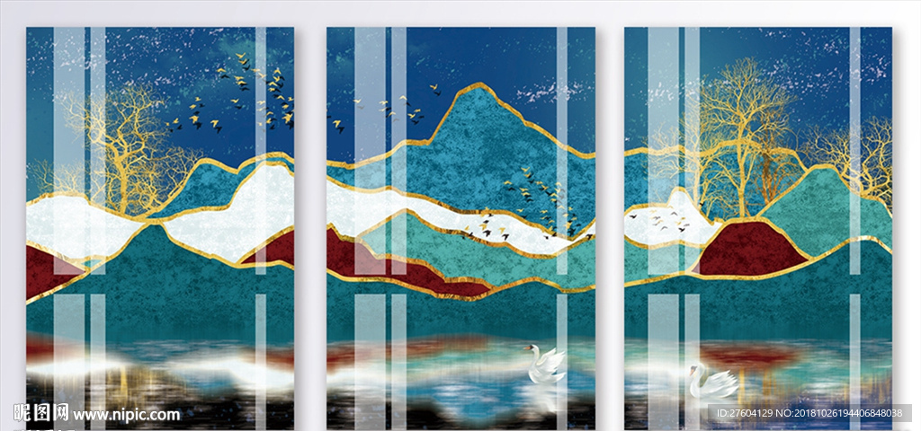 抽象山川风景创意装饰画