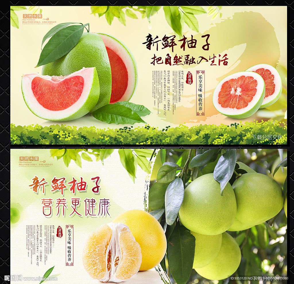 三红蜜柚包装盒、沙田柚子红柚白柚黄柚包装、水果包装_sy736353019-站酷ZCOOL
