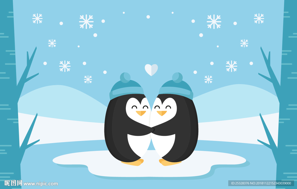 雪地里的企鹅