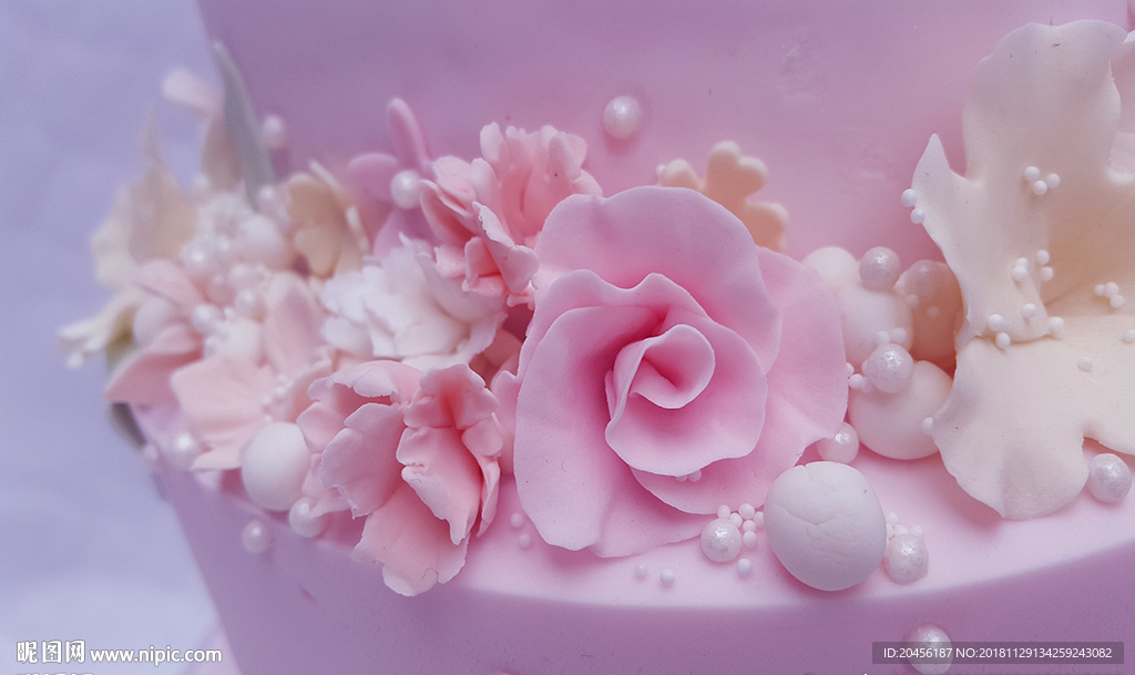 3D粉红色玫瑰背景墙