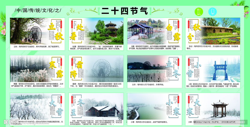 二十四節氣   秋冬展板