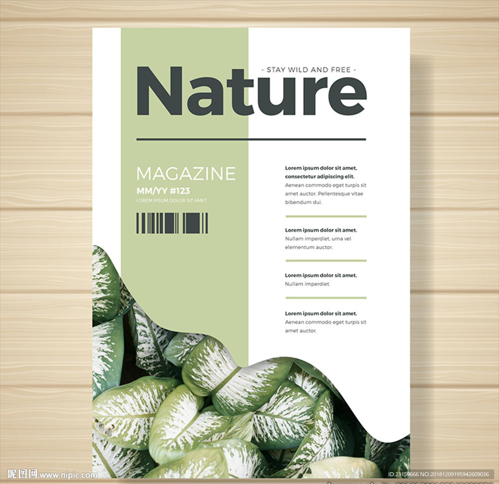 自然环境保护绿色杂志封面