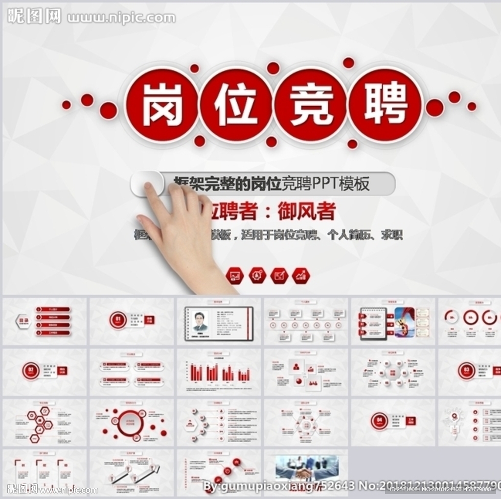 紅色崗位競聘個人簡歷PPT