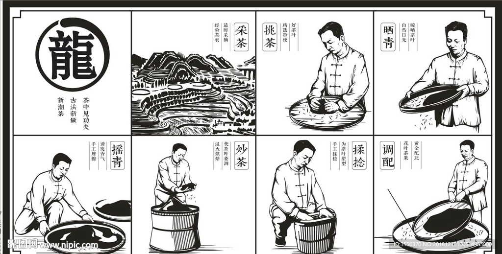 黑龍茶  采茶  挑茶  曬青