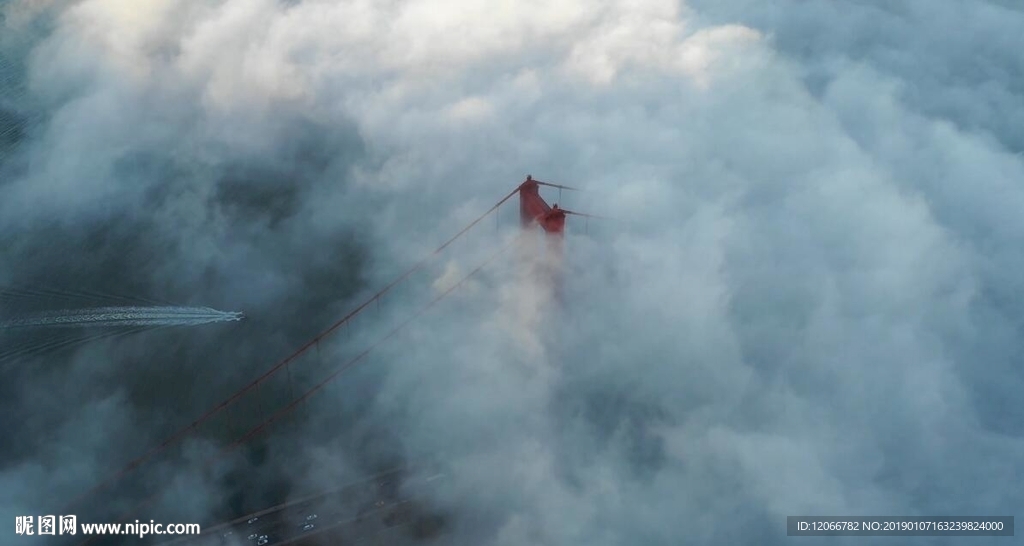 金門大橋 霧 舊金山