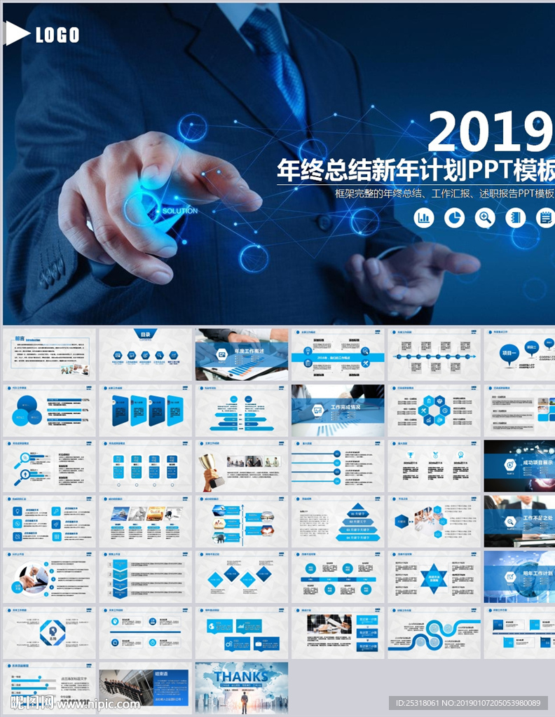 商务年终总结工作汇报PPT