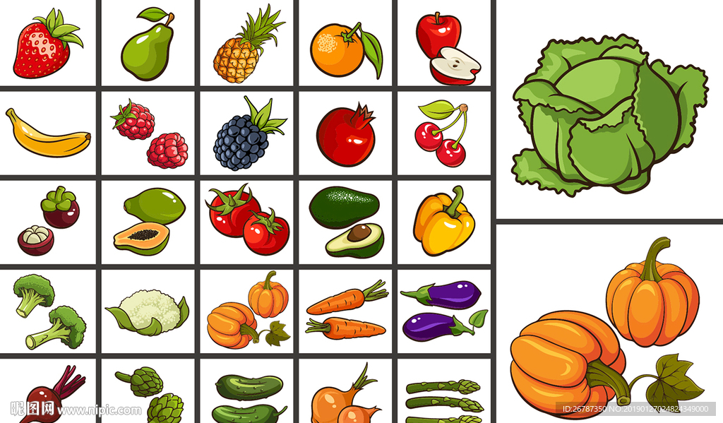 矢量水果蔬菜系列