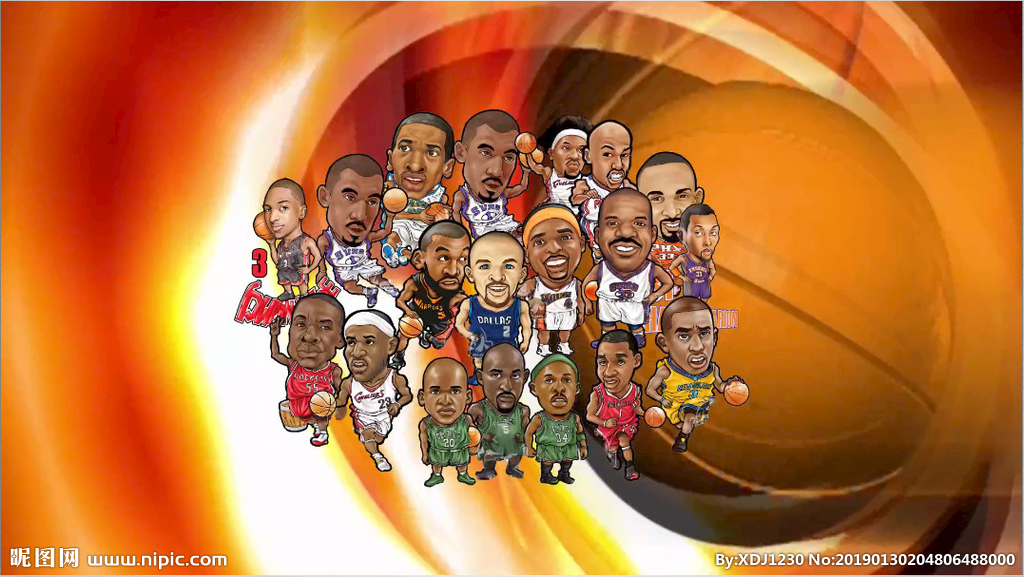 NBA篮球明星相册视频模板下载