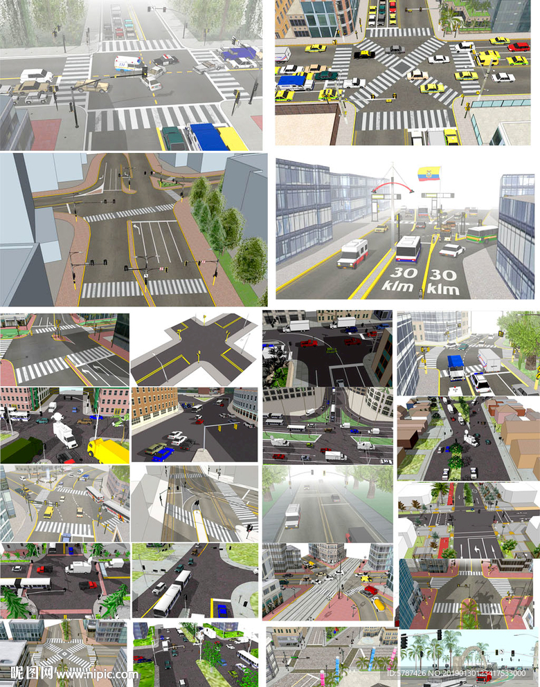 十字道路模型
