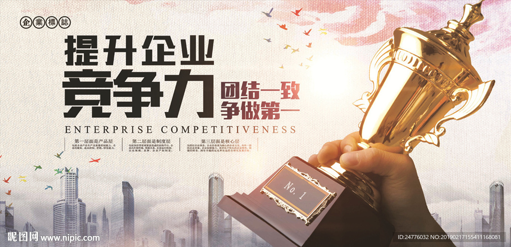 提升企業(yè)競爭力企業(yè)文化海報(bào)