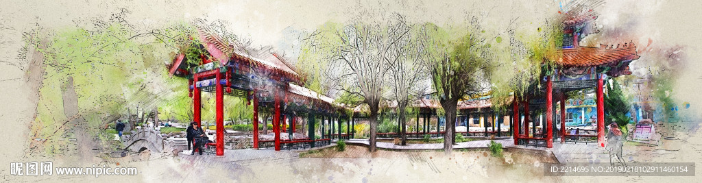 大連勞動(dòng)公園內(nèi)全景圖