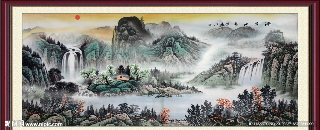 psd(cs3)颜色:rgb100元(cny×关 键 词:大好河山 国画 风景 中国山水