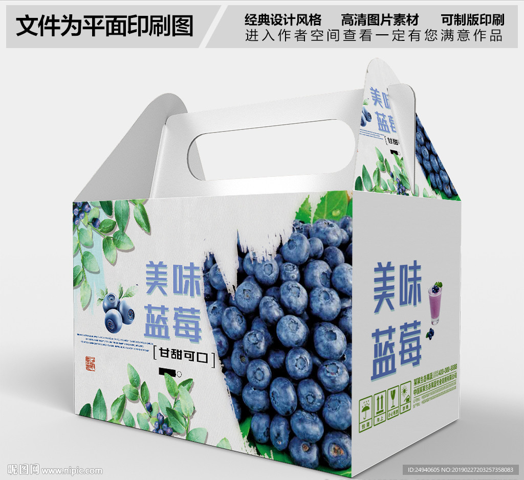 高档进口蓝莓包装设计