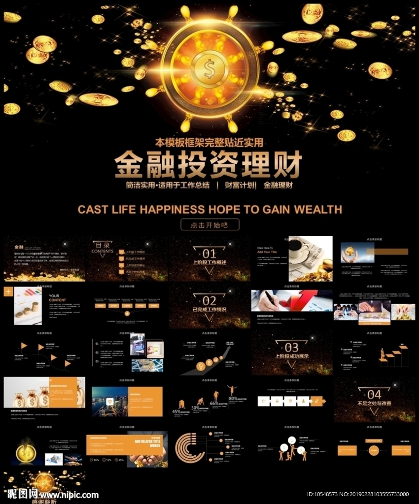 金融投資理財工作總結計劃ppt