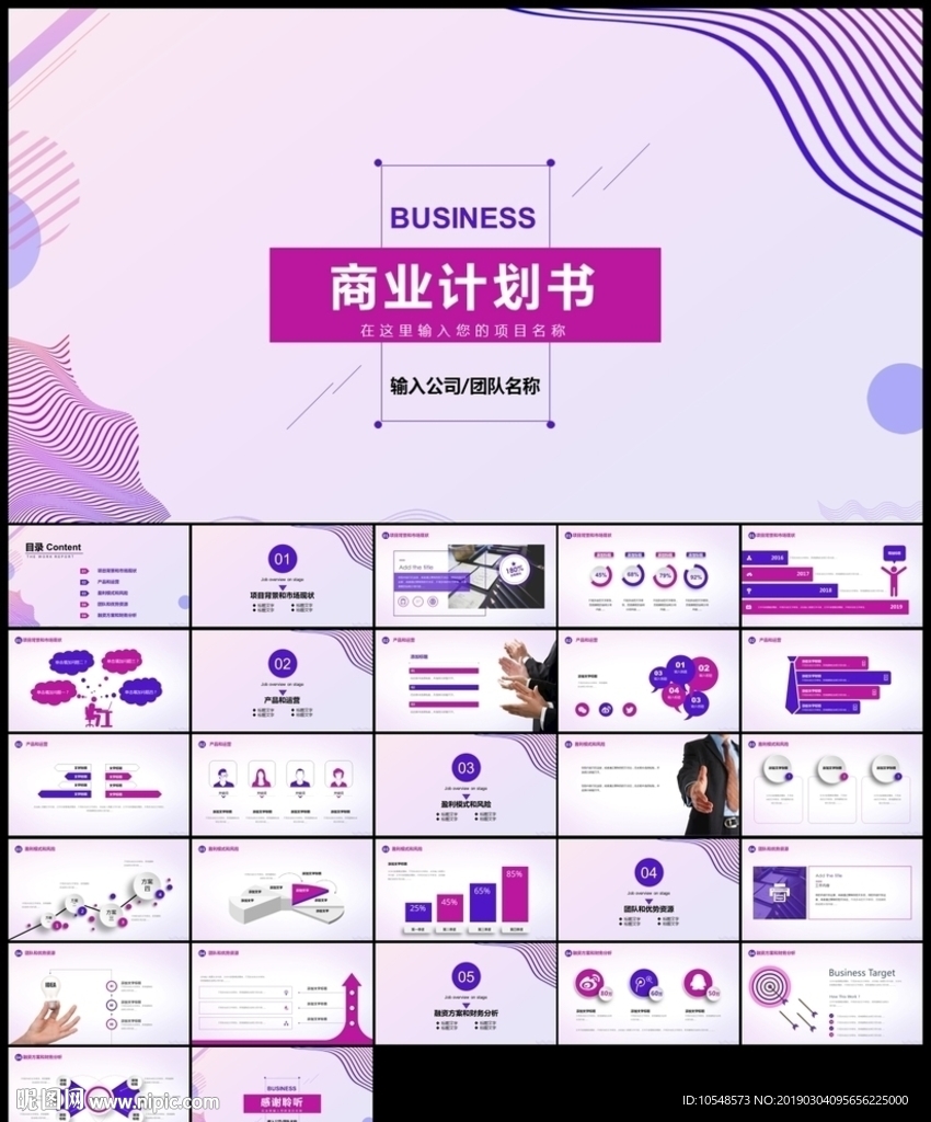 實用創業項目融資計劃書ppt