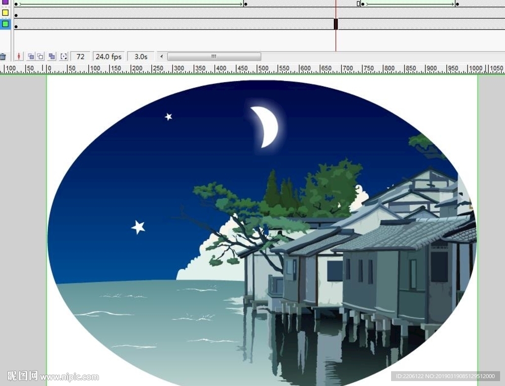 遮罩動畫和月光10秒簡單作業