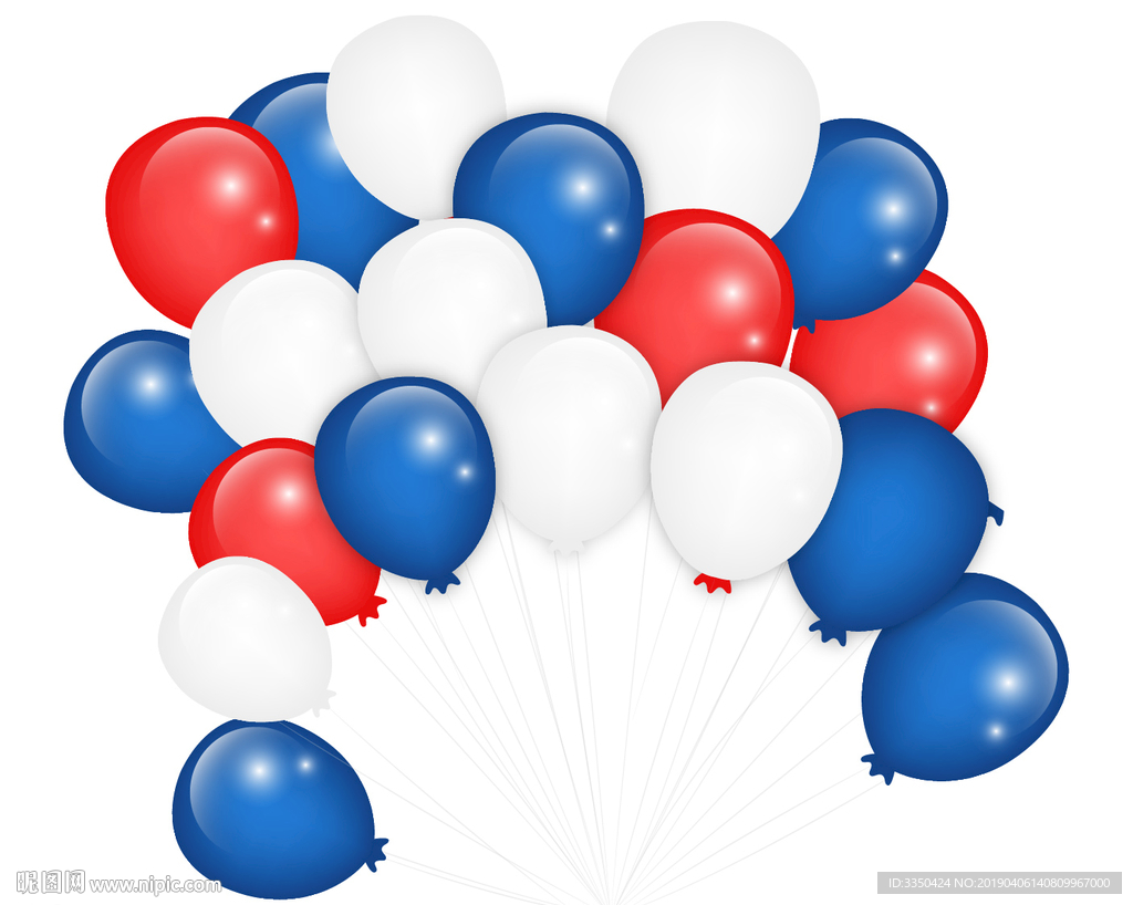 多彩气球组合庆典设计素材