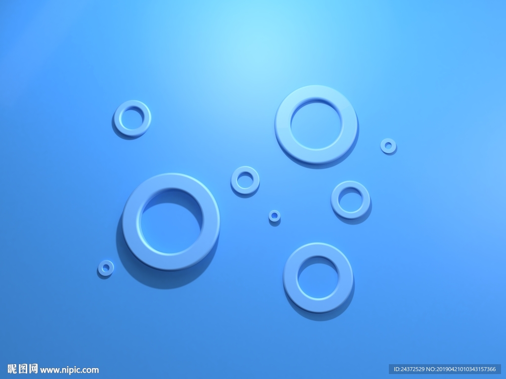 科技c4d圓環藍色背景