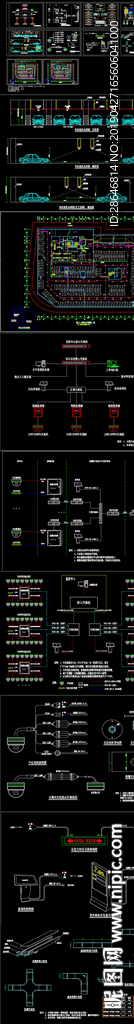 视频车位引导系统CAD施工图