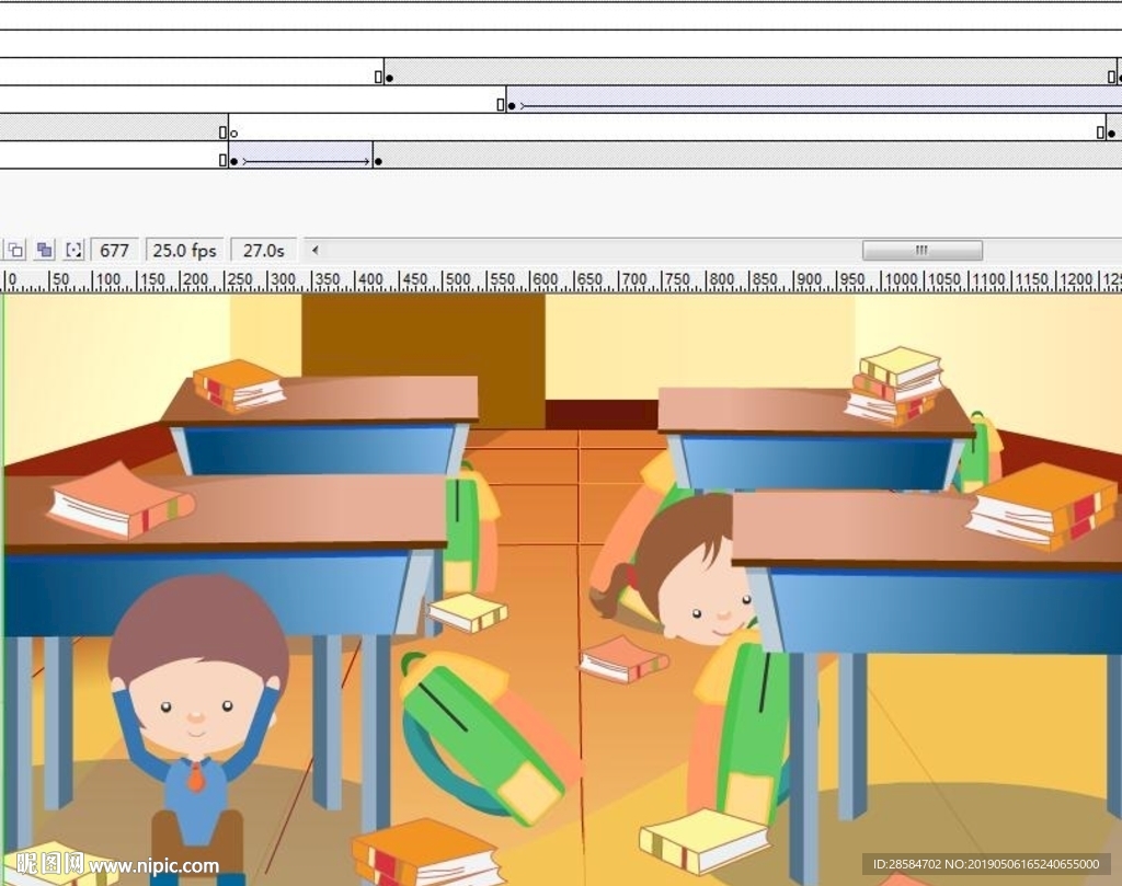 学校地震预防动画40秒宣传公益