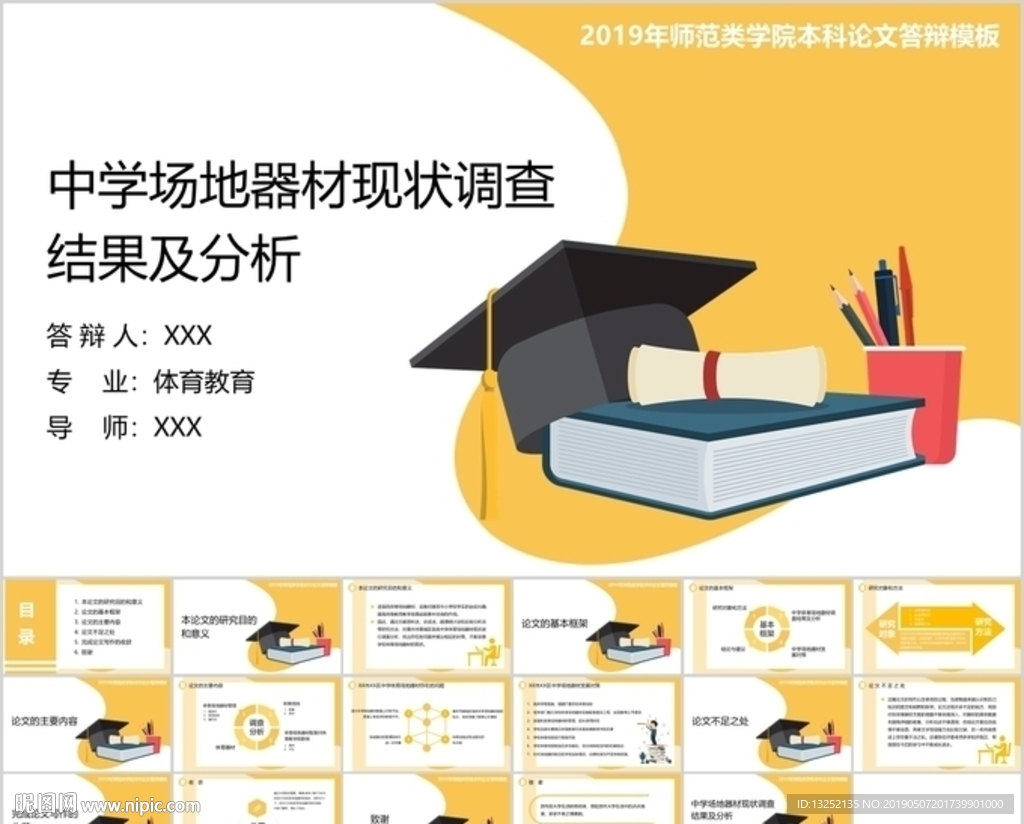 體育教育專業畢業論文答辯ppt