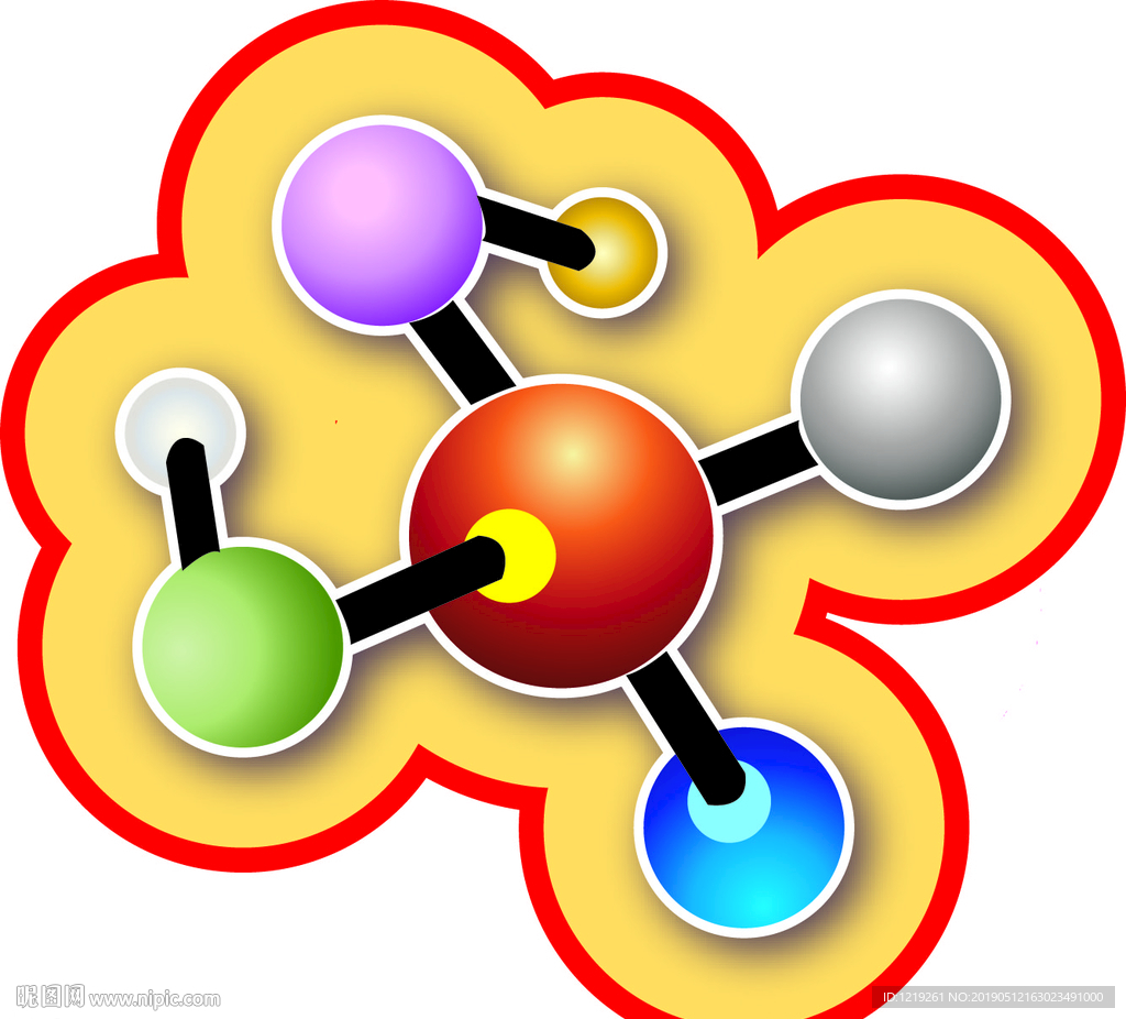 分子卡通矢量图