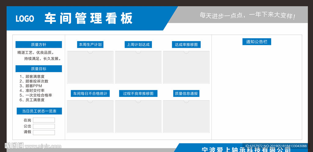 车间管理看板 生产计划