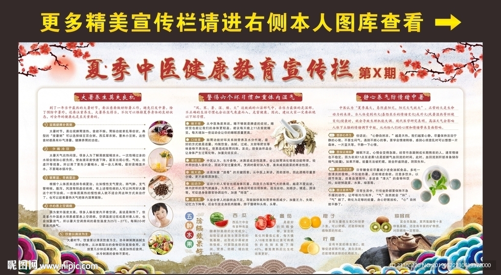 夏季中醫(yī)健康教育宣傳欄