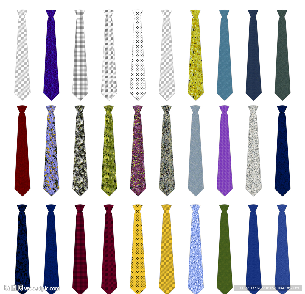 西服个性领带设计30款