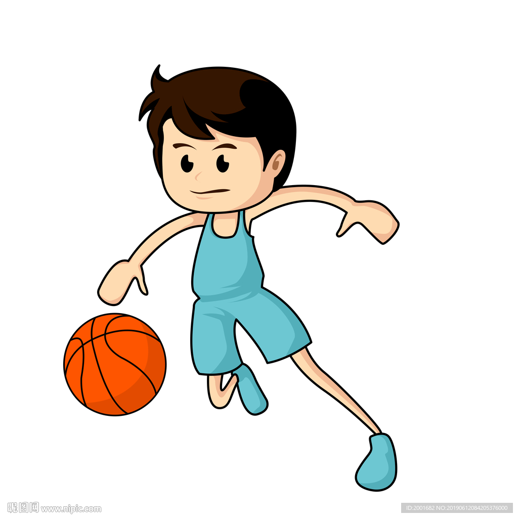 打篮球的卡通人物