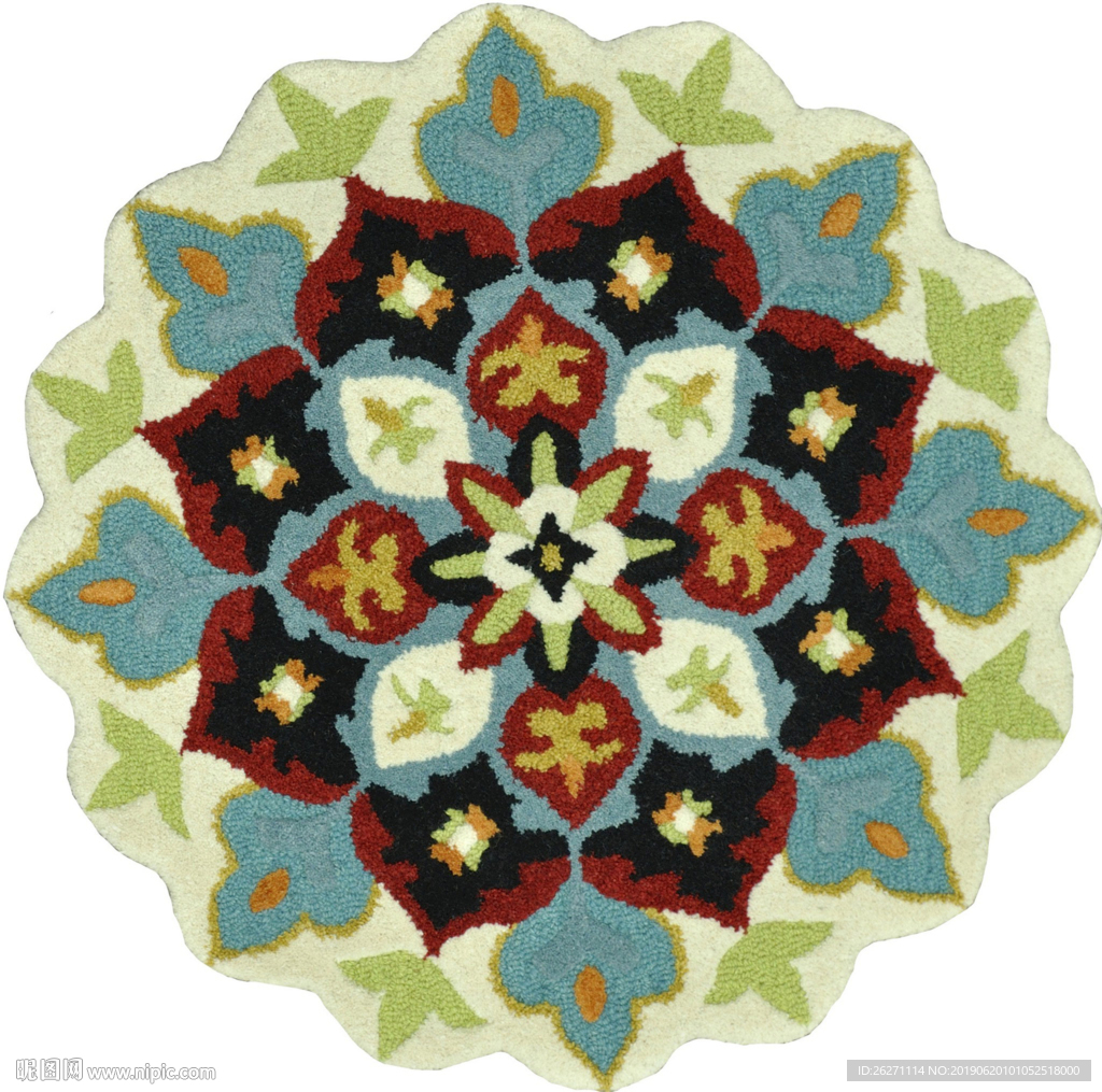 花朵 地毯 彩印 设计 复古