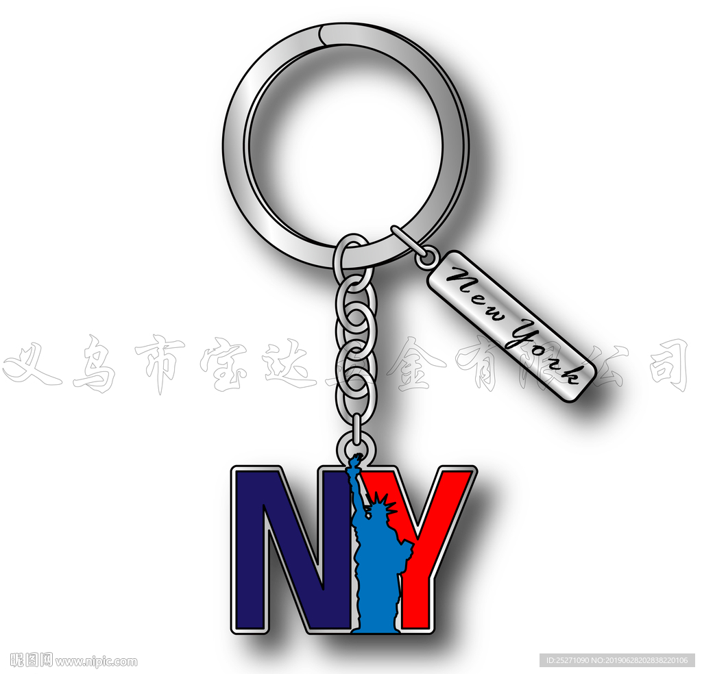 美国纽约旅游纪念品钥匙扣