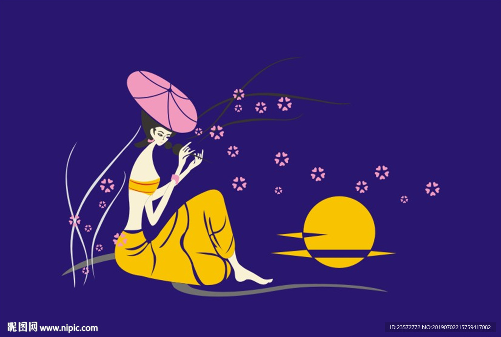 戴斗笠的女子